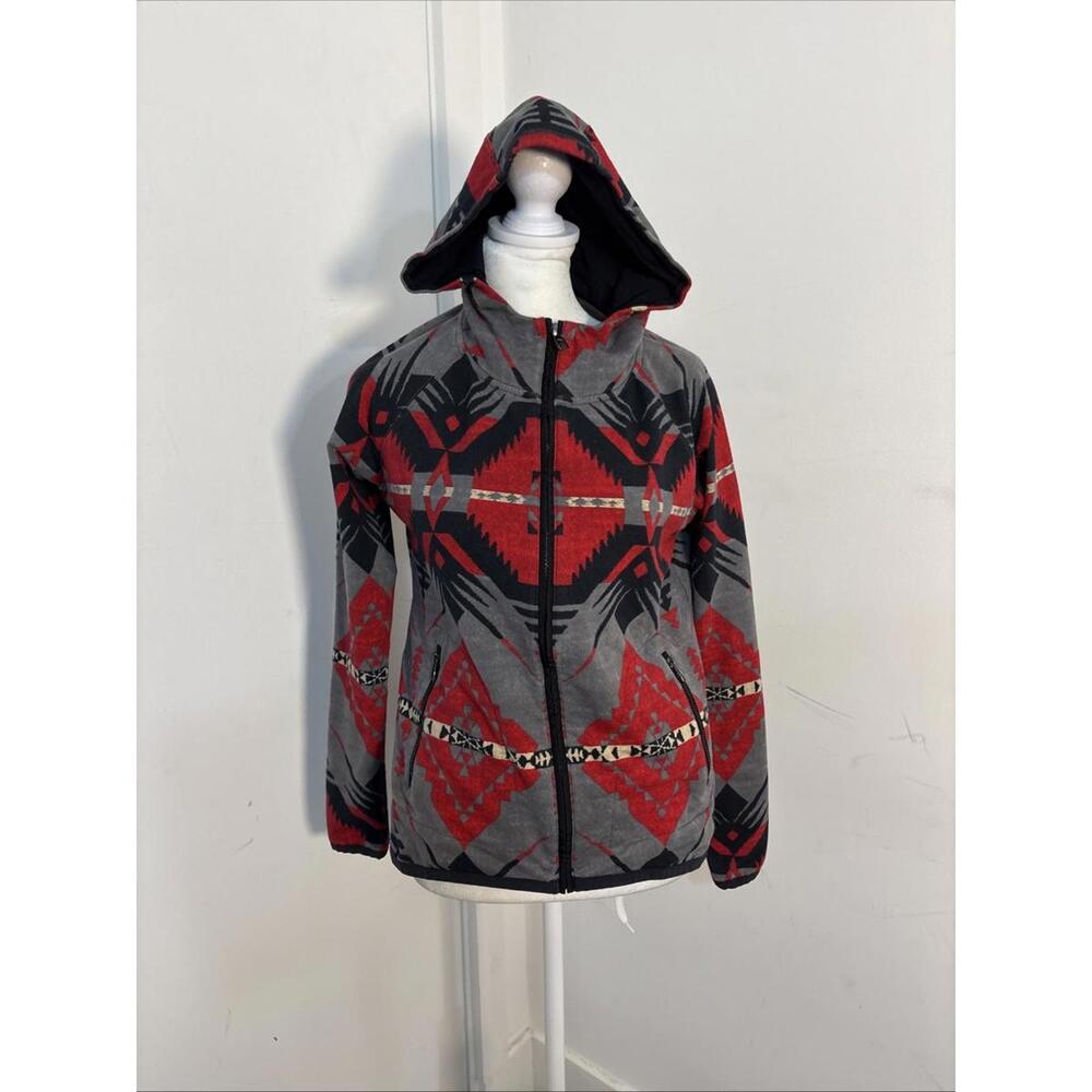 Lauren Ralph Lauren Jacket PXS  Red Gray Southwestern Navajo Aztec Tribal Excell